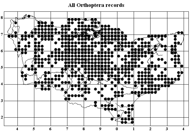 All Orthoptera records